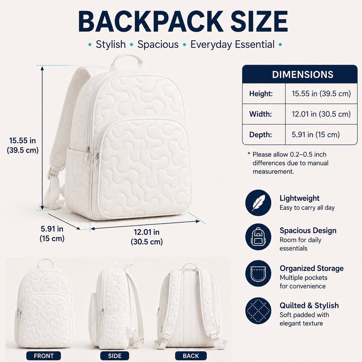 Sunflower & Mountain Landscape Quilted Backpack QV01