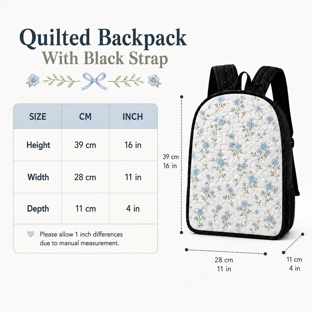 Hippie Van Quilted Backpack With Black Strap QV01