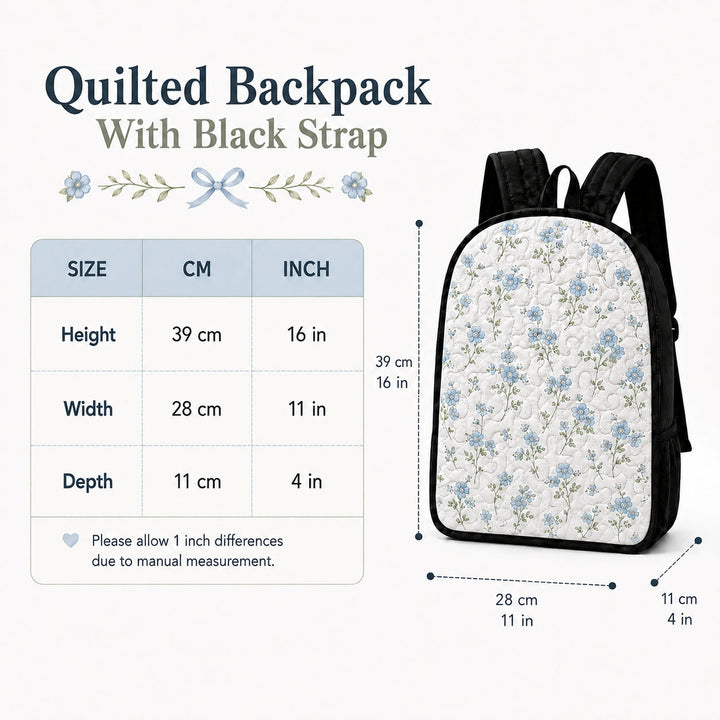 Sunflower Hippie Van Quilted Backpack With Black Strap QV05