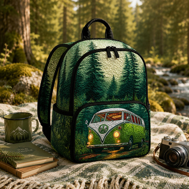 Vintage Camper Quilted Backpack LV06