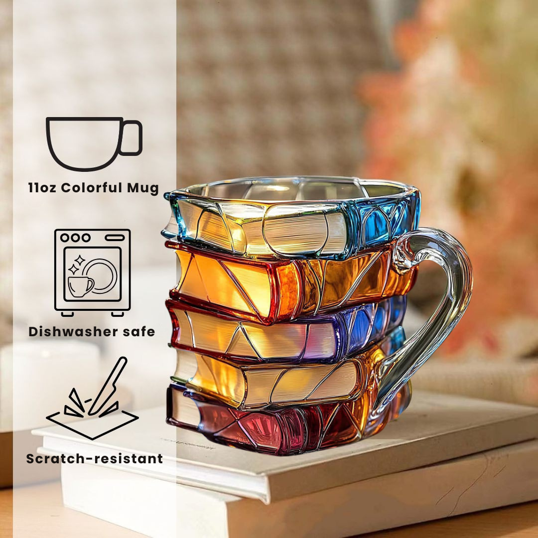 Unique Handmade 3D Happiness Mug for Reading Enthusiasts
